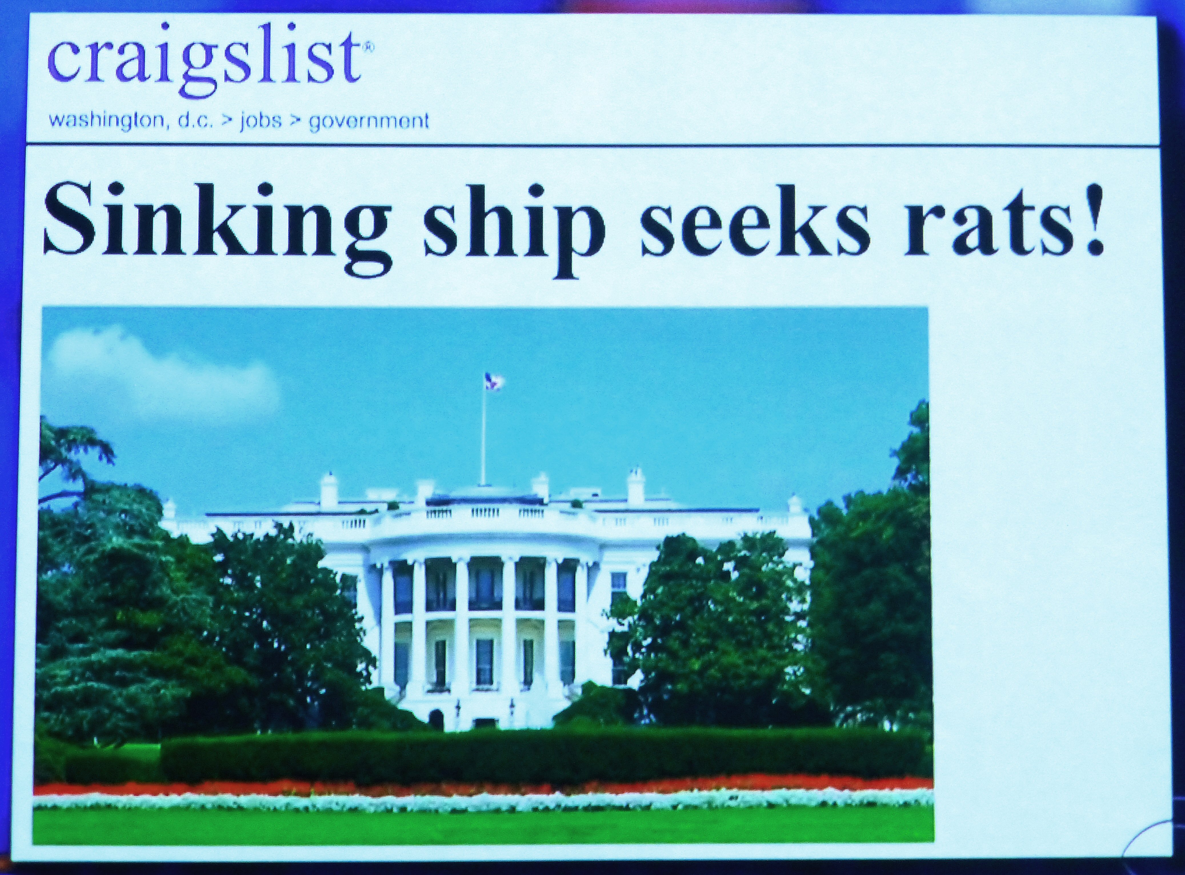 Craig's List Spoof Ad for Rats